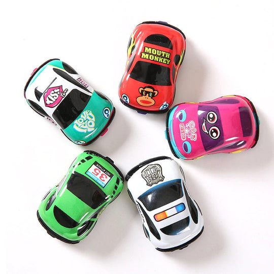 Educational Pullback Car Toy Set (5 pcs)