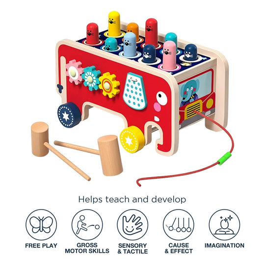 Wooden Whack-A-Mole Montessori Toy